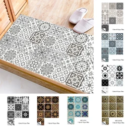 Pegatinas de pared de azulejos impermeables, cubiertas de transferencia para suelo, cocina, inodoro, armario, calcomanías artísticas de pared, papel tapiz resistente, 10 piezas