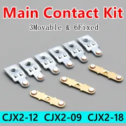 Main Contact Kit For AC Contactor CJX2 1210 1810 0910 Moving and Fixed Contacts CJX2 1201 1801 0901 Contactor Spare Parts 220V