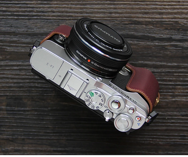 Чехол для камеры из натуральной кожи EP7, чехол для камеры Olympus EP7, чехол из искусственной кожи
