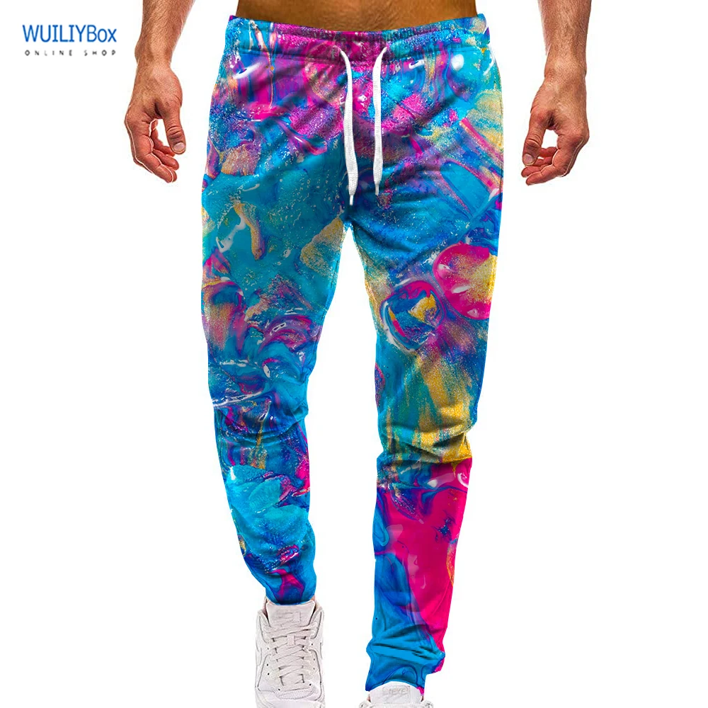 

Men's Trousers Rainbow Colorful Pattern Hawaiian Pants Beach Pants Drawstring Elastic Waist 3D Print Graphic Prints Comfort