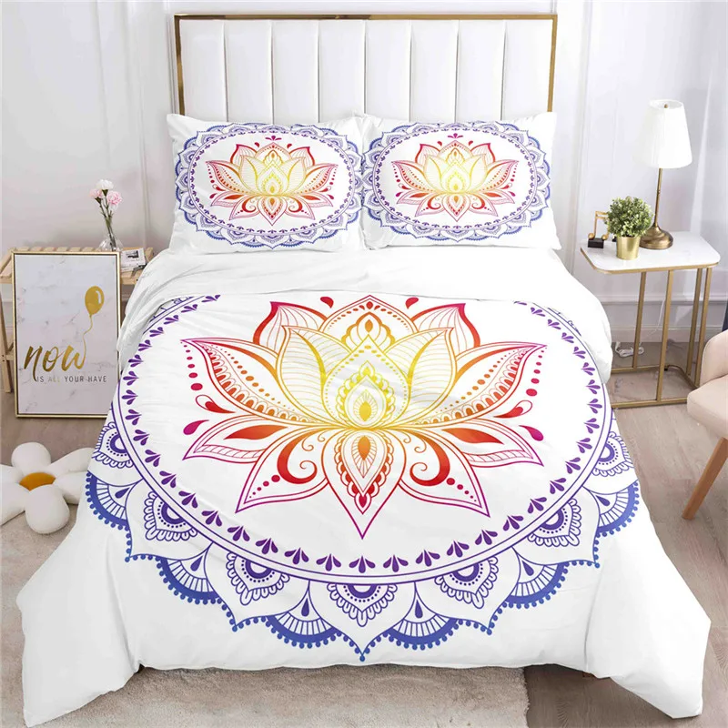 

Mandala Duvet Cover Set Bedding Soft Comforter with 1/2pcs Pillow Shams