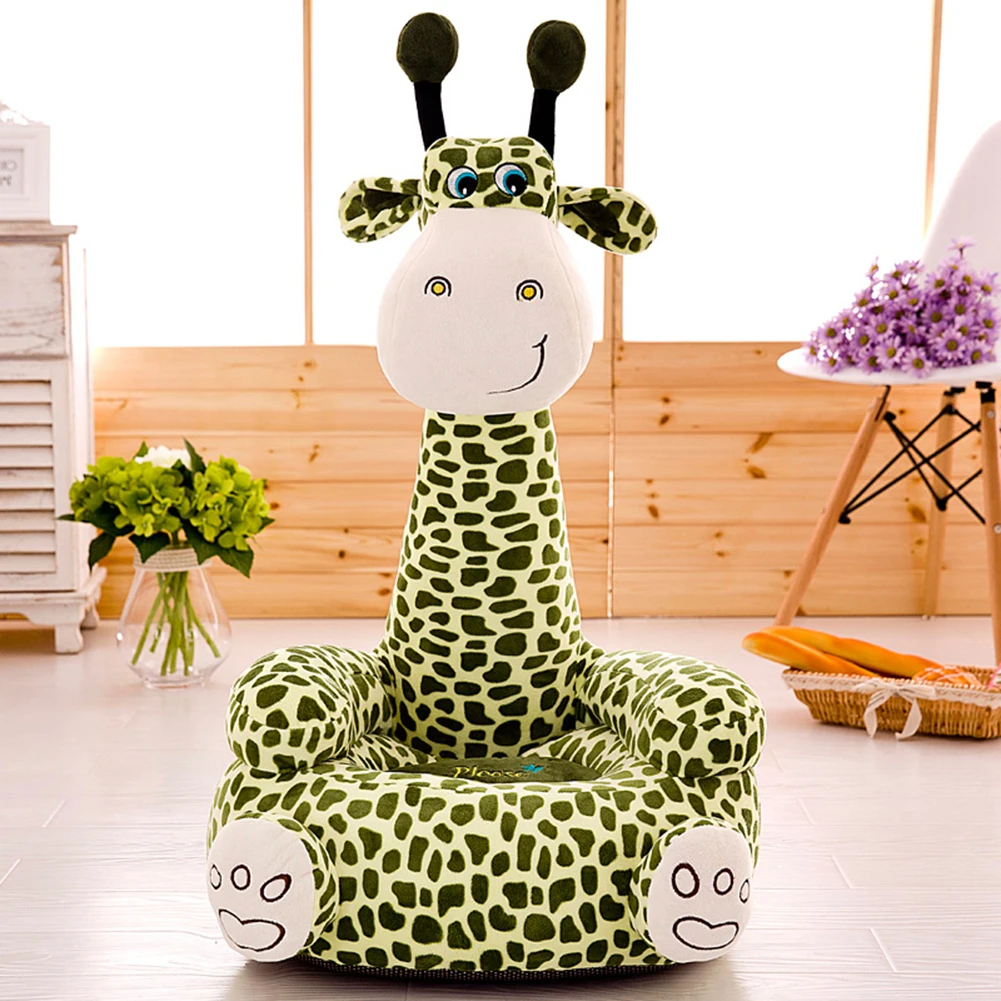 Cartoon Giraffe Baby Sofa Seat Cover Convenient Practical User-friendly Design Toddler Sit Support Chair Case without Filler