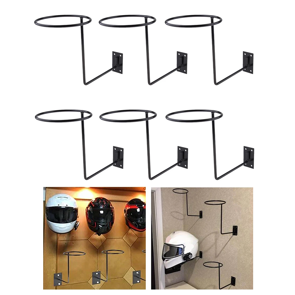 1/6 Pieces Motorcycle Helmet Holder Rack Storage Shelf Display Wall Hooks motorcycle Wall Helmet Mount Jacket Coat Hanger