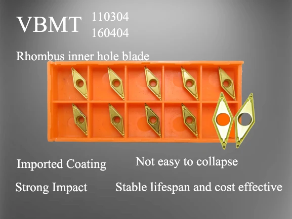 

10 шт. высококачественные вставки VBMT 110304 / 160404 HQ CA TC9180 металлический токарный инструмент для внутренней обточки из твердого сплава