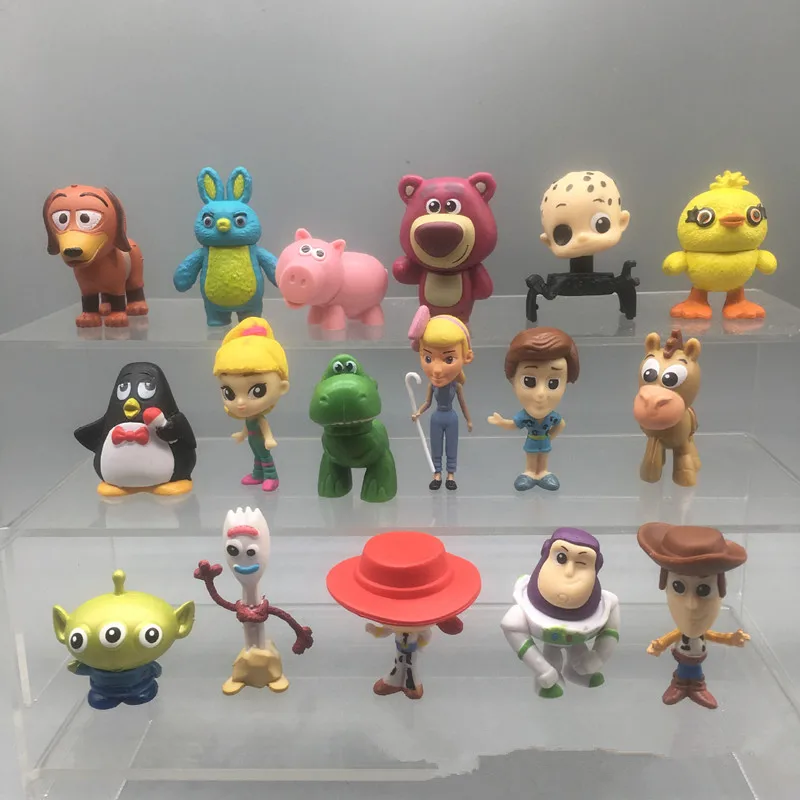 Cute Movie Toy Story 4 Woody Buzz Lightyear Forky PVC Action Figure Jessie Woody Alien mini Dolls Toys for Children Xmas Gift