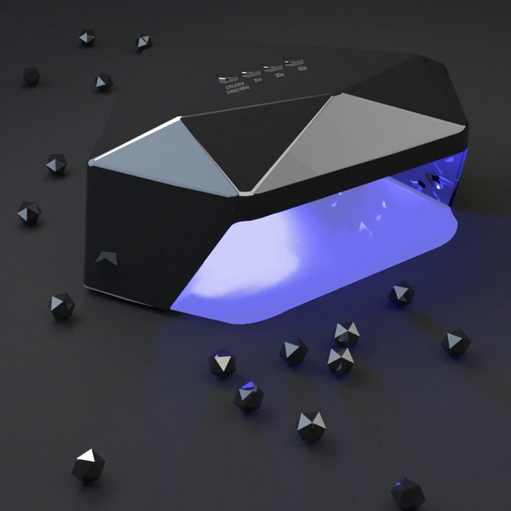 LED Gel Polish Curing Lamp UV Nageldroger Diamantvorm Curing Lamp Machine voor UV Gel Nagellak 48W