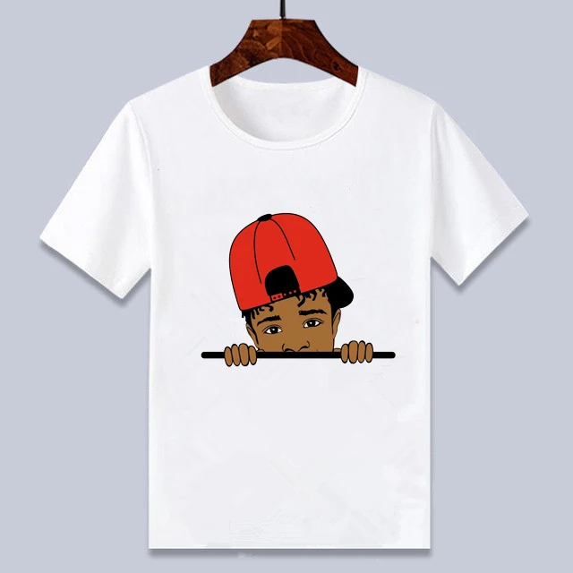 cute little peeking melanin boy print kids tshirts black lives matter grahic tees teen tops boys clothes white t shirt  t-shirts