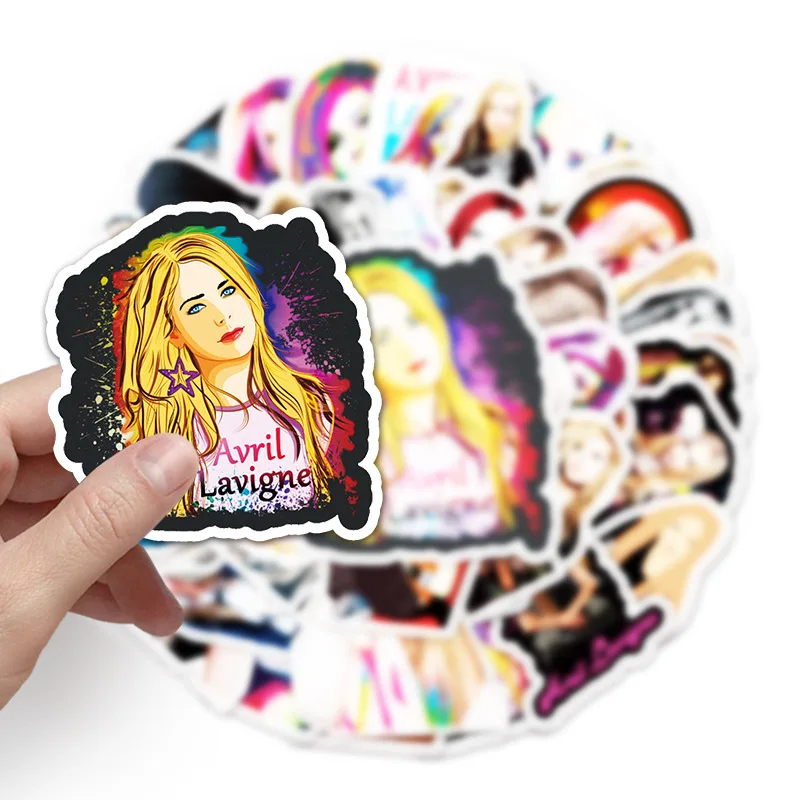 10/30/50PCS Singer Avril Lavigne Graffiti Stickers Decal Laptop Skateboard Bike Guitar Phone Car Cool Waterproof Sticker Kid Toy