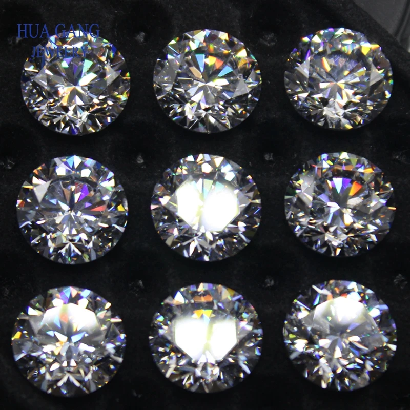 5A 50pcs 3.0~20mm Round Cut White Zircon Stone CZ Stones Synthetic Gemstone For Jewelry Цирконий камень для ювелирных изделий