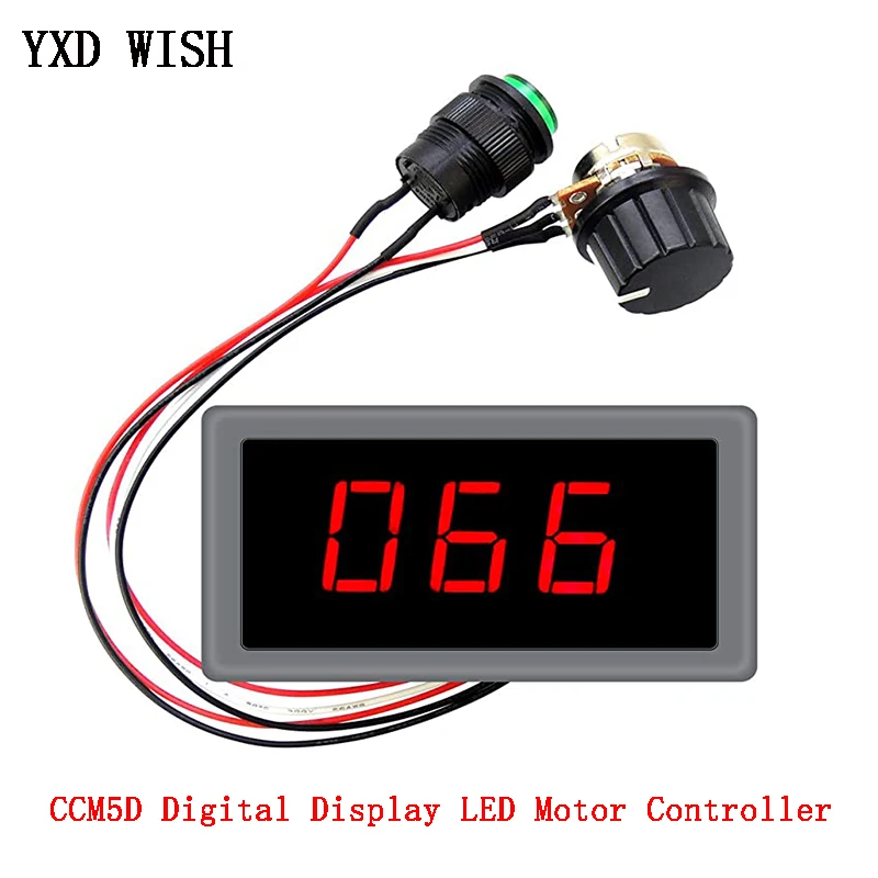 DC 6V 12V 24V 5A Adjustable PWM DC Motor Speed Controller CCM5D Digital Display  Regulator LED Motor Controller Speed Regulator