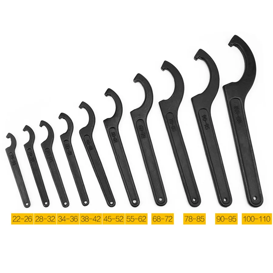 22-110mm Wrench Spanner Tool Motorcycle Pit Bike Shock Absorber Spanner Pre Load Hook C Spanner Tool Set Universal Hand Tool