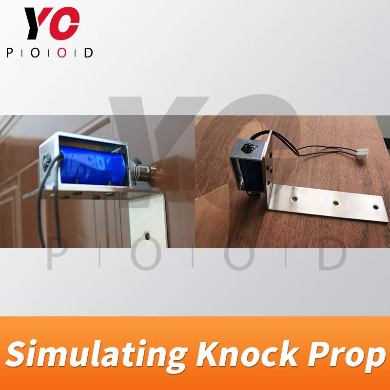 YOPOOD Simulating Knock Door Prop real room escape press metal button to trigger the electric pound to knock password clues