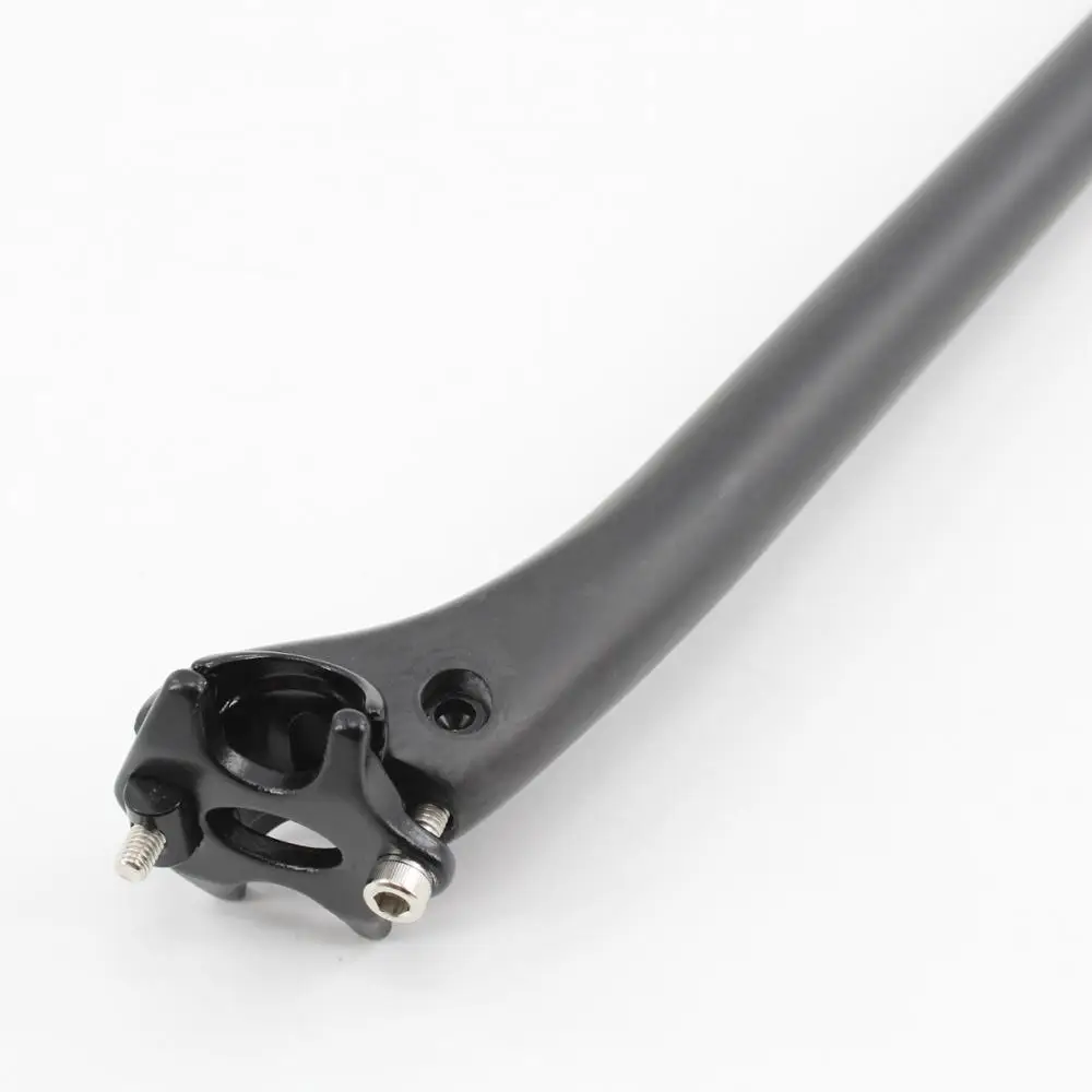 AliExpress NONE New Road Mountain bike matt UD full carbon fibre bicycle seatpost carbon MTB 25.4/27.2/30.8/31.6*350/400mm 25mm offset