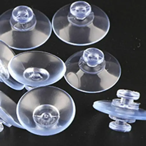 20pcs Clear    25/30/35mm Sucker Suction Cups Transparent plasitc Mushroom Head Suckers Cup