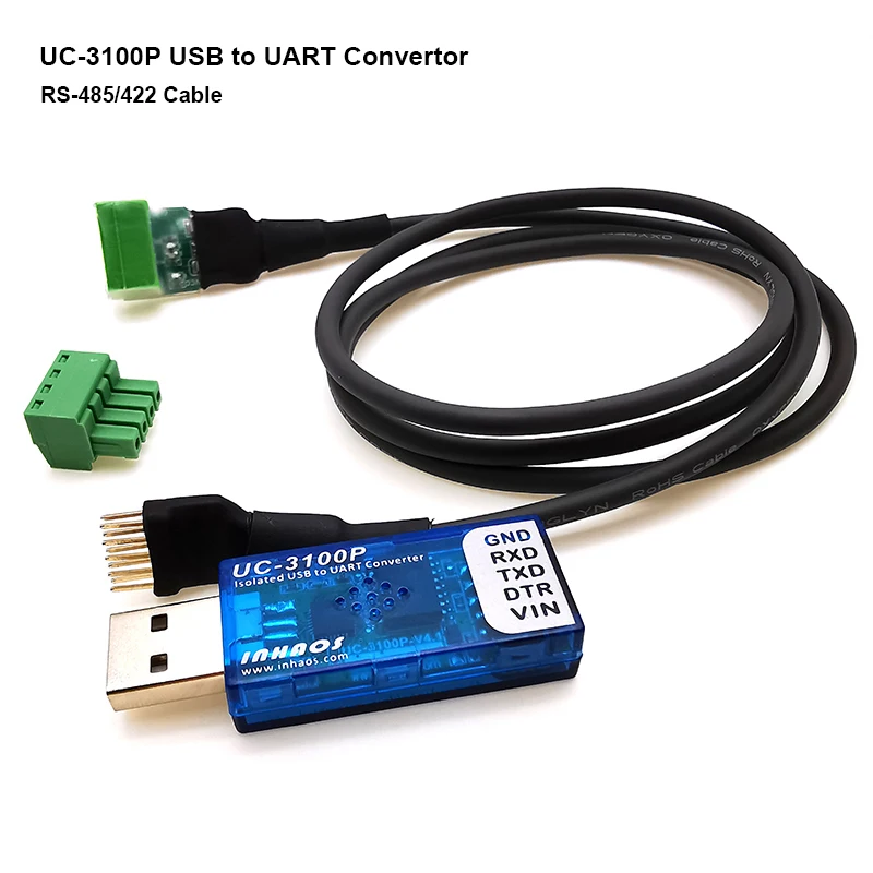 UC 3100P Isolated USB to UART Convertor 1Mbps RS-232 RS-485 RS-422 DB9 For Arduino Android Windows Linux Mac OS 3750V