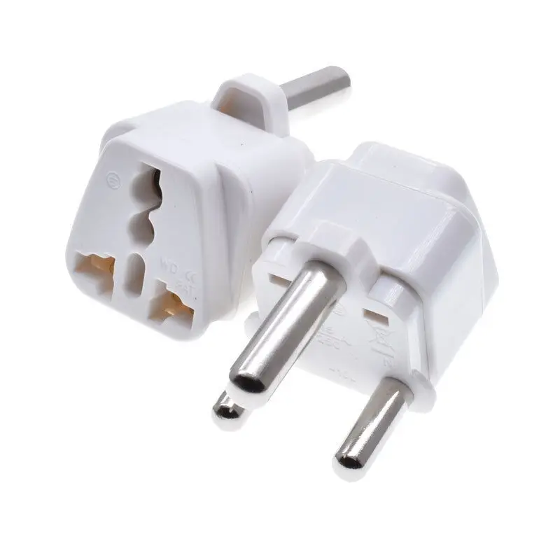 2PCS Universal ce copper Kr eu uk us to South African plug Adapter India UAE Travel Adaptor Plug Type M 16A 250V White black