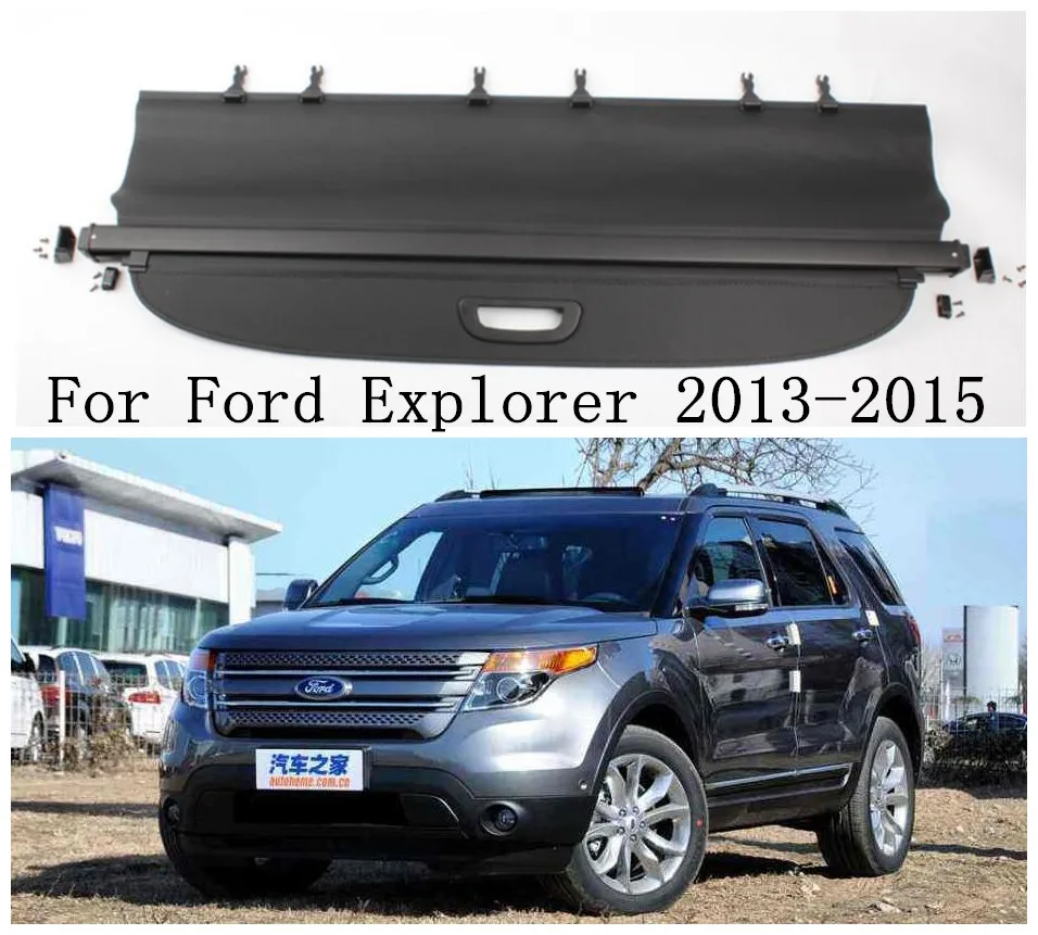 Car Rear Trunk Cargo Cover Security Shield Screen shade Fits For Ford explorer 2013 2014 2015