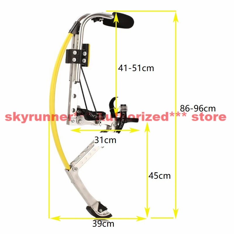 Échasses de saut Skyrunner pour hommes adultes, chaussures rebondissantes pour hommes diabétiques, exercice de fitness, document tout jaune, 1111