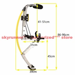 1111[skyrunner jump stilts] Adult Kangaroo Shoes Men Jump Stilts Fitness Exercise Bouncing Shoes ALL YELLOW Color