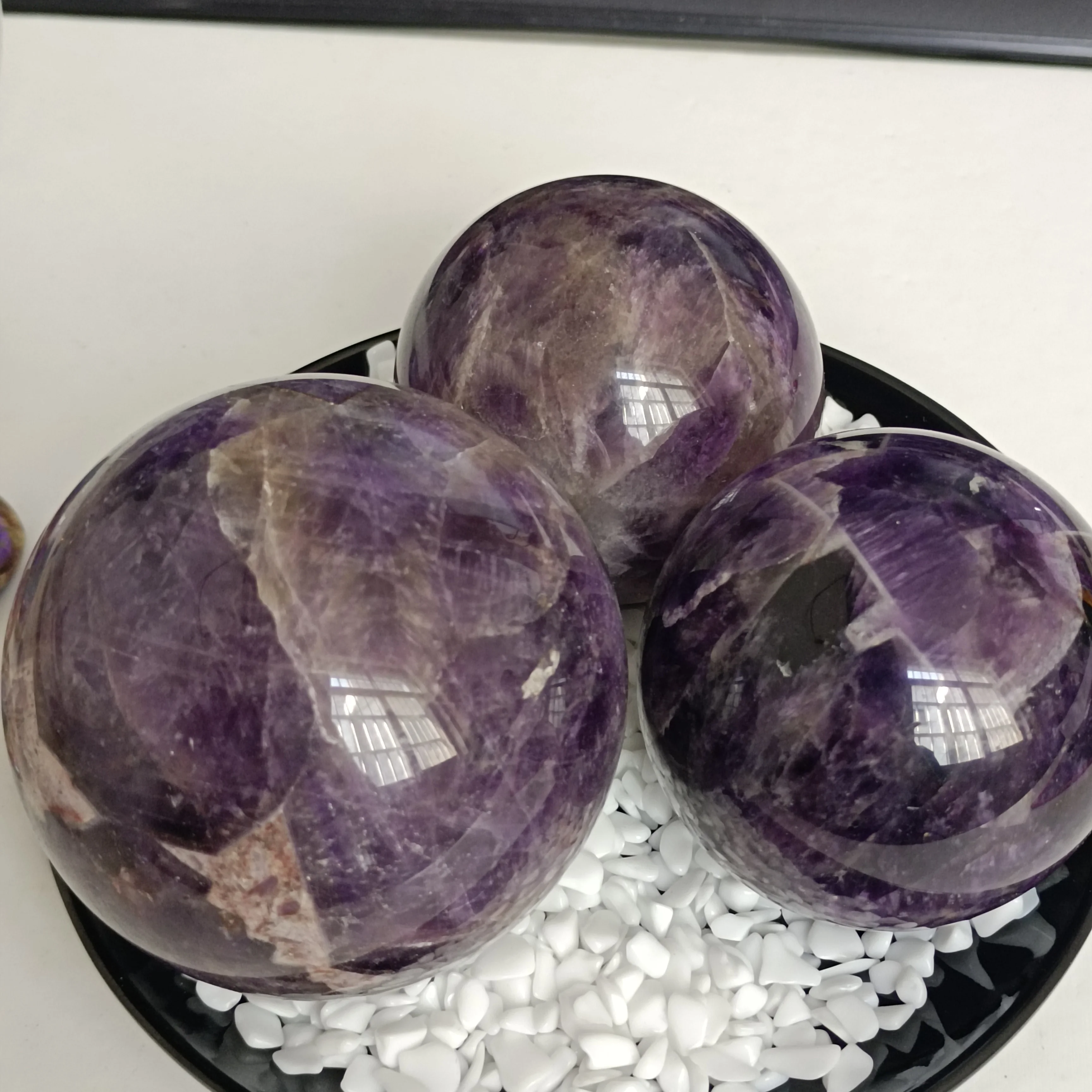 

1pc Natural amethyst Fantasy Crystals stone quartz crystals ball beautiful purple quartz witchcraft healing crystal home decor