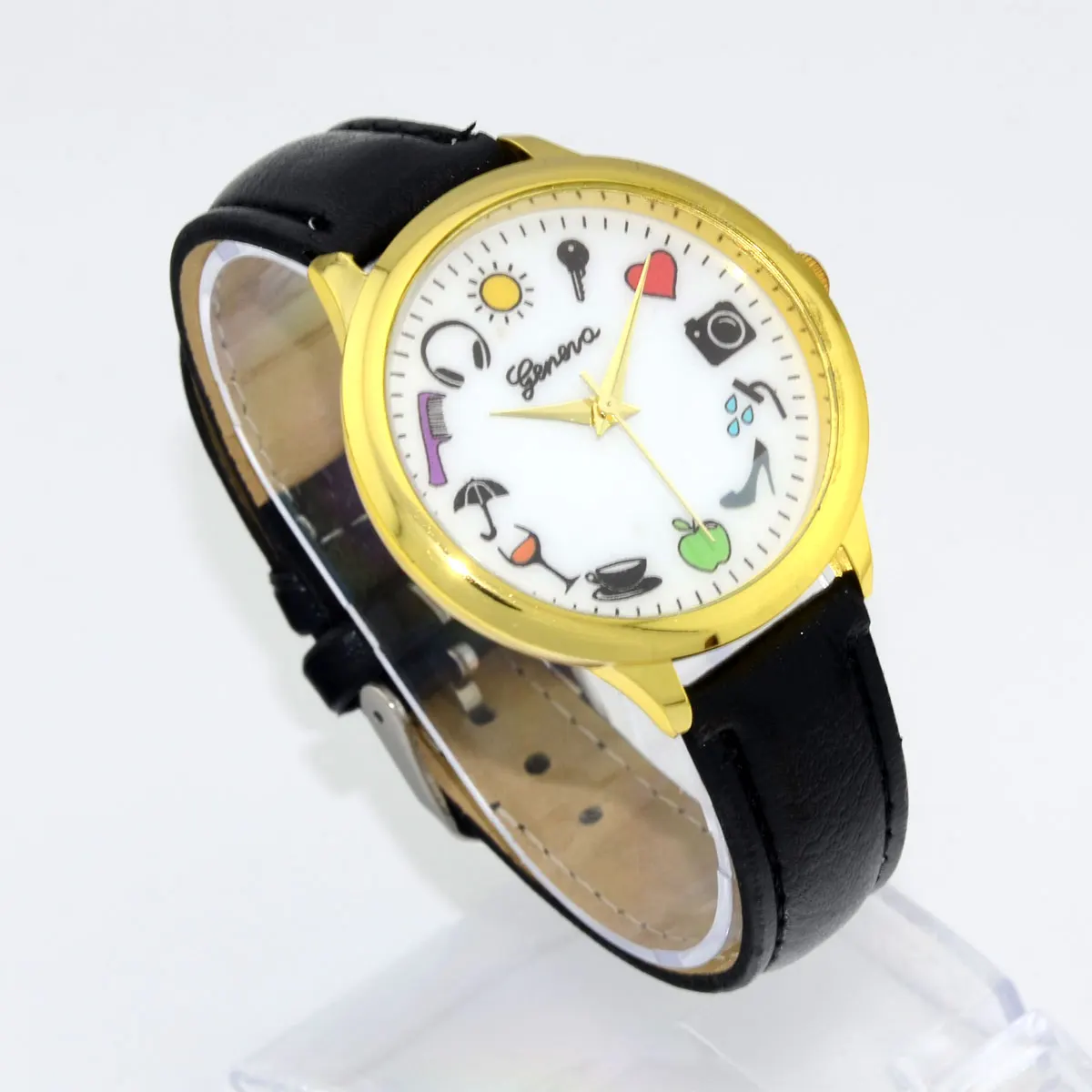 New Fashion Life Outdoor Lovely Women Ladies PU Leather Band Quartz Wrist Watches