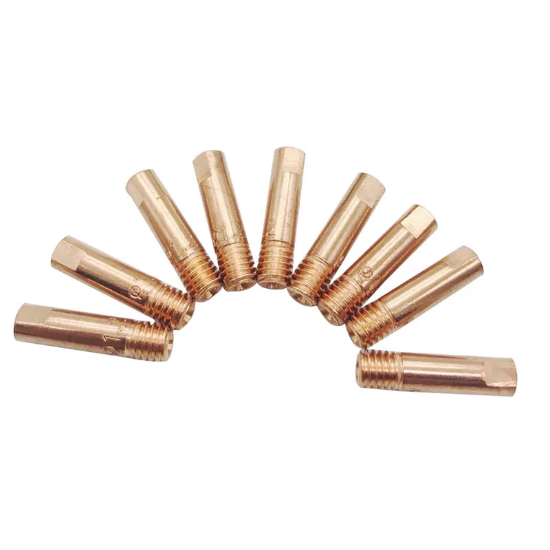 Welding Torch Contact Tip Gas Nozzle MB-15AK M6*25mm Welding Torch Contact Tip Gas Nozzle10pcs 0.8/1.0/1.2mm