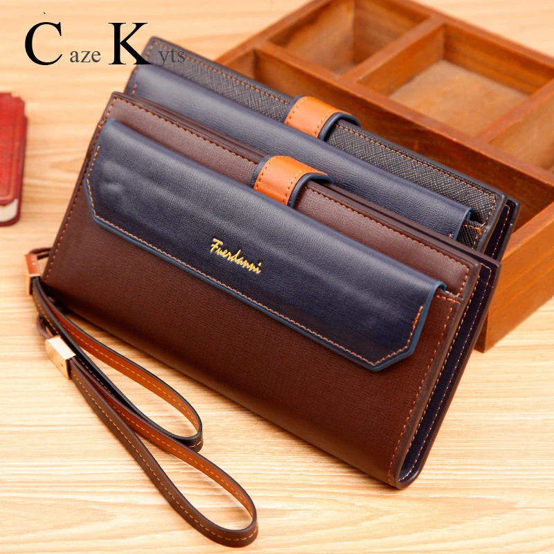 

2020 new men's zipper long multifunctional long wallet large capacity card bag clutch bag LAPEL pouch wallet