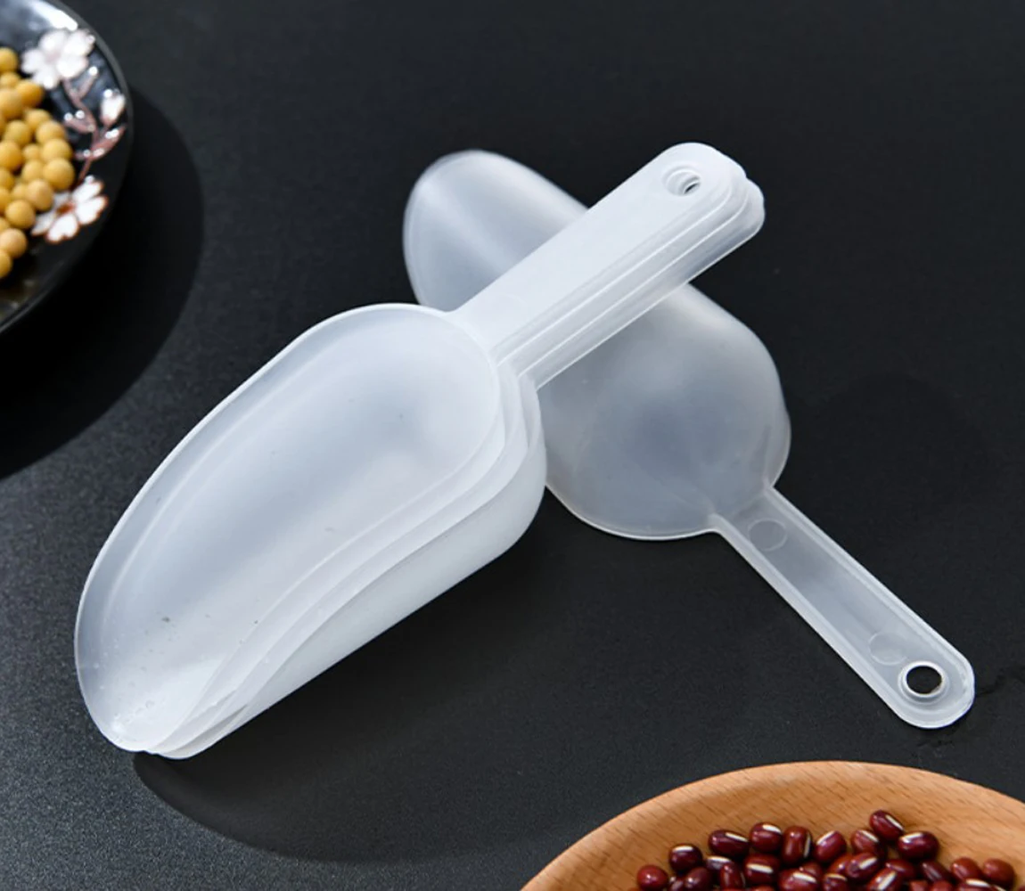 1 Pc Mini Plastic Ice Scoop Measuring Scoops  Multifunctional Frosted Small Shovel Rice Grains Shovel Flour Scoop