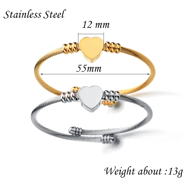 Nextvance Personalized Adjustable Bracelet Stainless Steel Heart Bangle Fashion Name Charms Bracelets For Woman Man Jewelry Gift