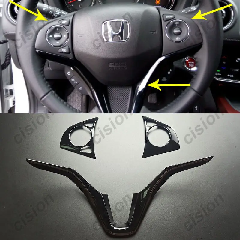 

3 шт., черные кнопки на руль автомобиля Honda Vezel HR-V HRV 2014-2021