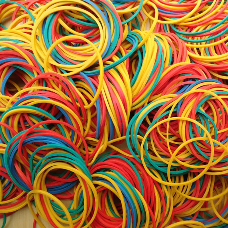 15 ~ 50 มม.ที่มีสีสันยางยืดหยุ่นสําหรับอุปกรณ์เครื่องเขียนสํานักงานยืดยาง Elastics Band แหวนยาง/Latex แหวน