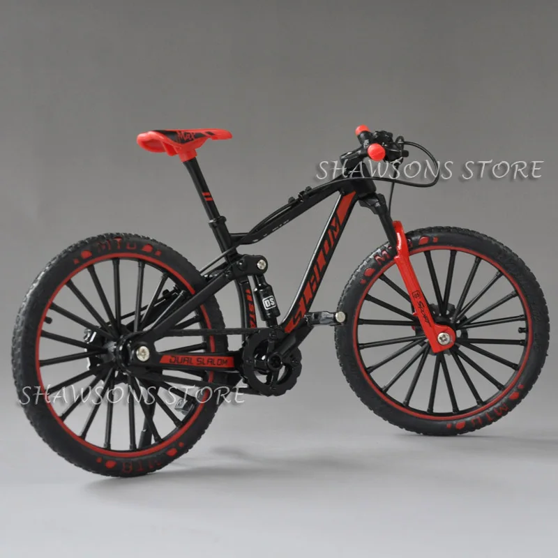 1:10 Scale Diecast Metal Bicycle Model Toys DH Down Hill Dual Slalom Mountain Bike Replica Collection