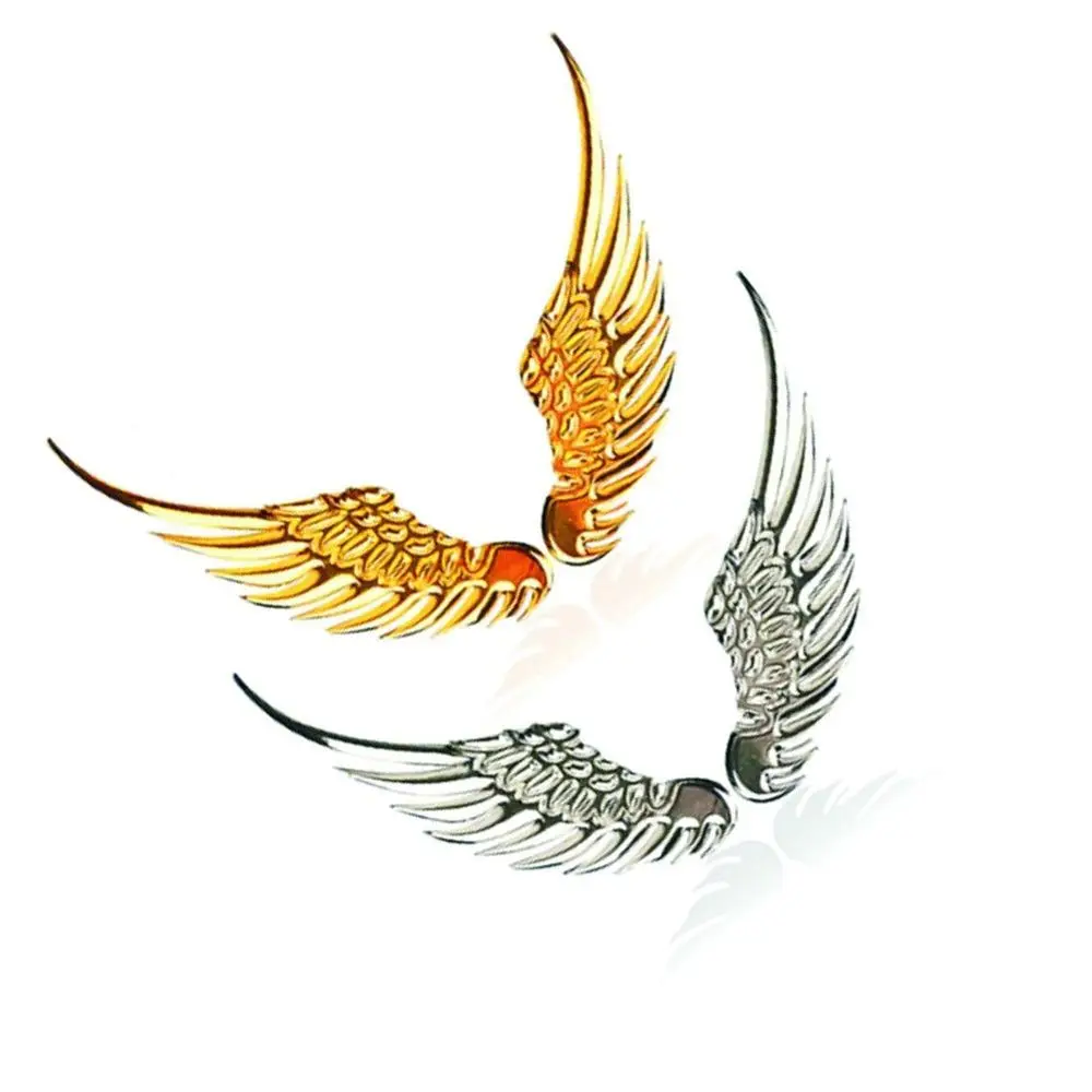 1Pair 3D Stereo Metal Angel Wing Car Stickers Decoration Badge Emblem Chrome Car Auto Sticker Decal Car 3d Big Wings Car Sticker