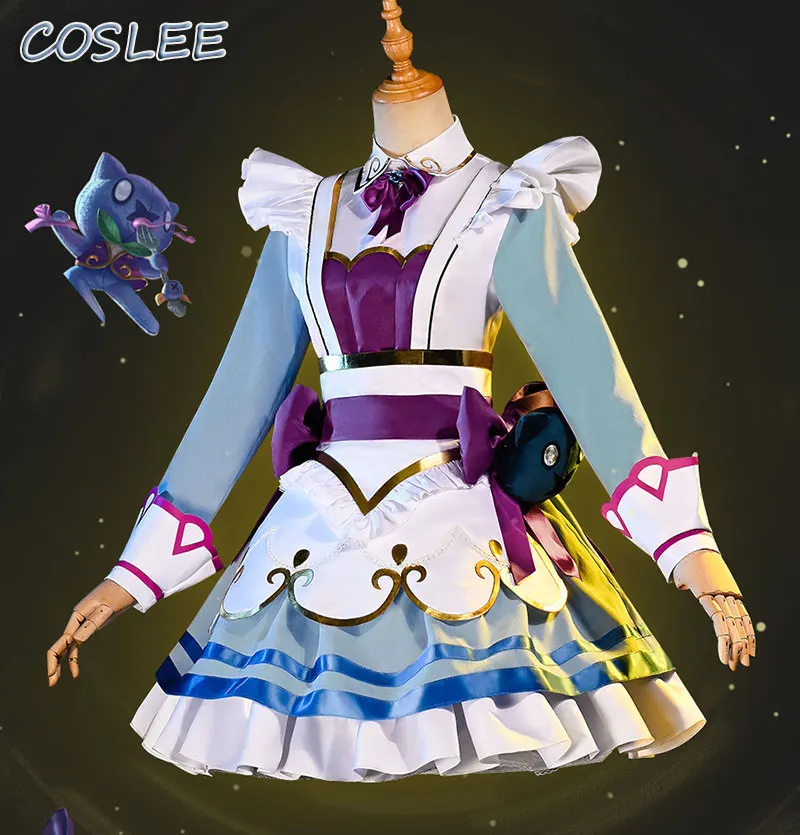 

COSLEE Game LOL Gwen Coffee The Hallowed Seamstress Lolita Maid Uniform Dress Cosplay Costume Halloween Party Outfit For Women