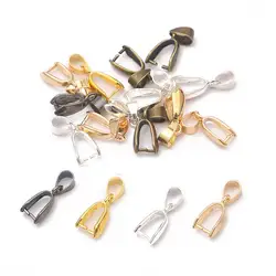 10pcs/lot Copper Charm Bail Beads Melon Seeds Buckle Plated Pendants Clasp Hook Clips Connectors For DIY Jewelry Making Supplies