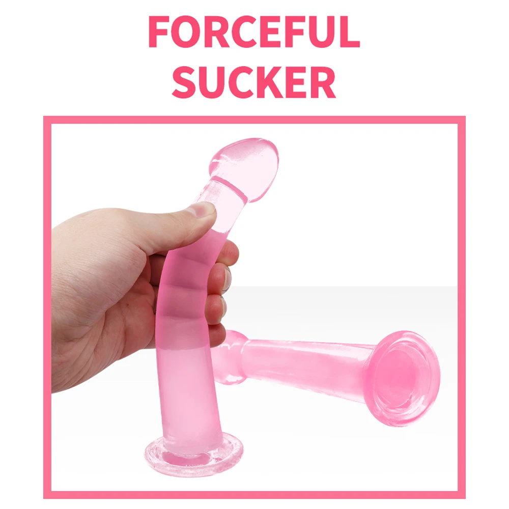 Soft Jelly Dildo Suction Cup Masturbator Realistic Dildos Anal Ass Butt Plug Prostate Massage Sex Toy For Adult Women Men