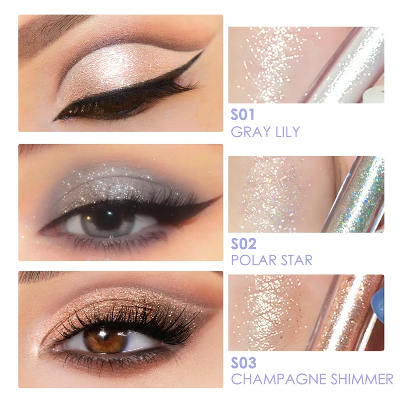 Focallure-Shiny Diamond Sombra líquida, impermeável, brilho, brilho, camaleão, alto pigmento, caneta delineador líquido, maquiagem cosméticos