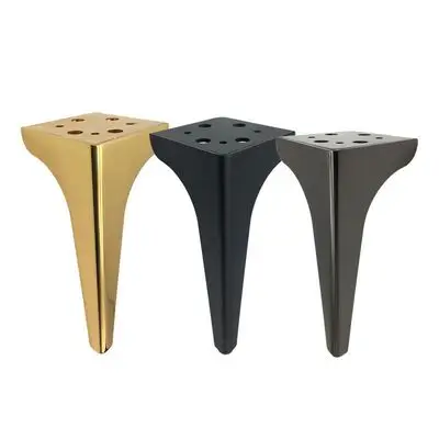 4PCS Gold color sofa leg furniture foot accessories black color metal heavy support solid TV wooden cabinet feet 19.5cm