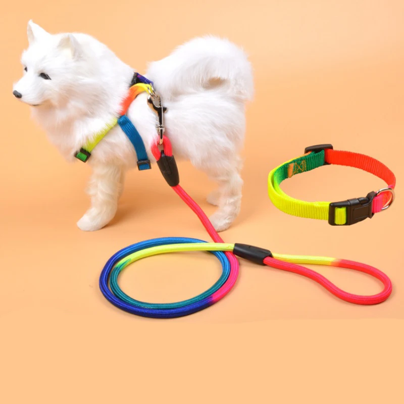 Unique products dogs pets accessories correa para perros rope harness small dogs samoyed harness vest nylon leash honden tuig