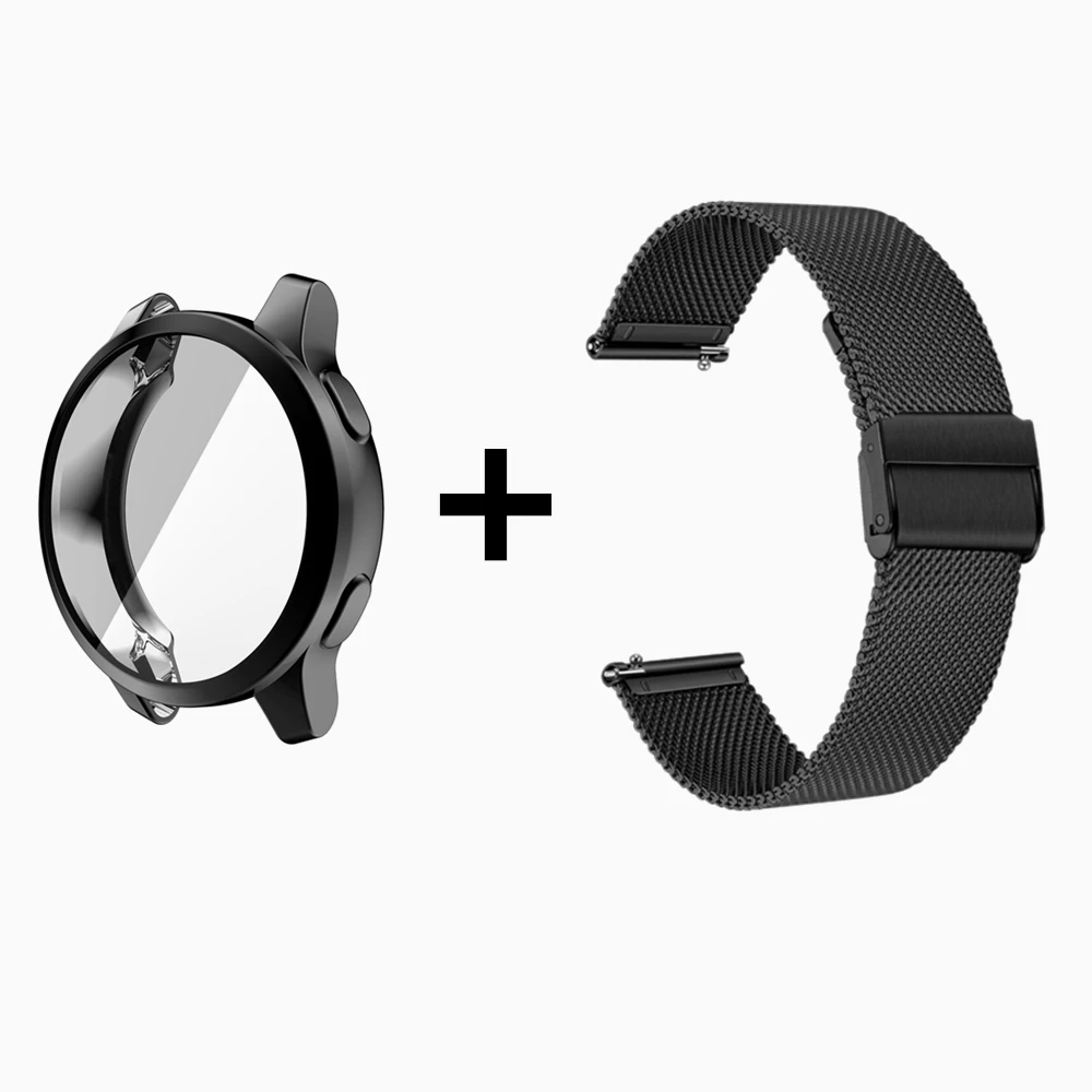 Metallband TPU Abdeckung für Garmin Vivo active 4s 4 3 Musik/Venu 2 2s 3s 3 2 plus Armband Armband Vollbild schutz Uhrengehäuse – Detail 1