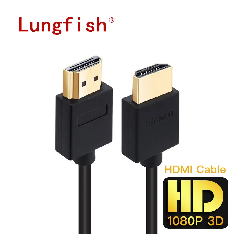 Lungfishhdmi-kompatybilny kabel HD 1080P 3D pozłacany do przełącznika TV projektor Laptop biurowy kabel wideo