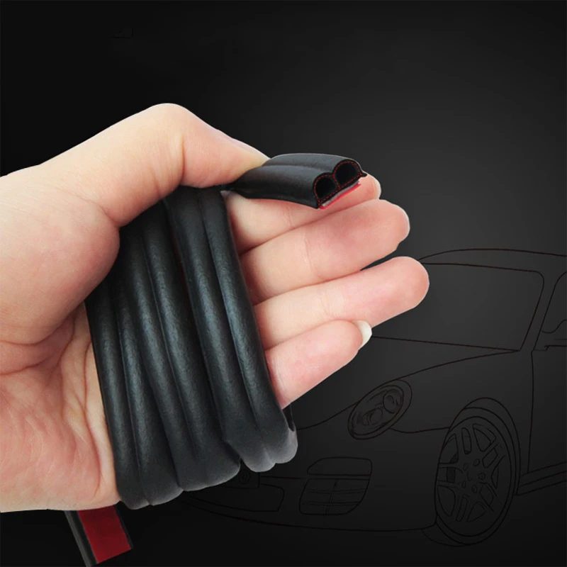 4m B P Z D Shape Type Car Door Seal Strip EPDM Rubber Noise Insulation Weatherstrip Soundproof Car Seal Strong Adhensive Sticker