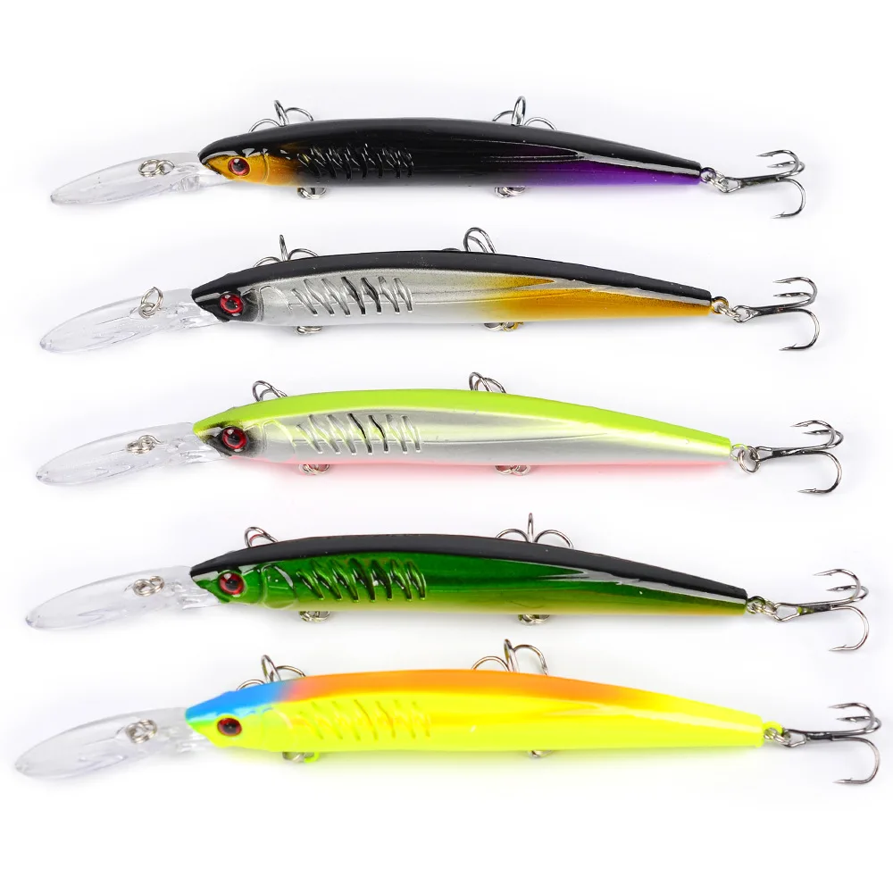 1 sztuk 12.5g15.2cm błystka Wobbler Crankbait 3D oczy plastikowe twarde sztuczne przynęty Peche Bass Trolling szczupak karpia przynęty — zdjęcie 4