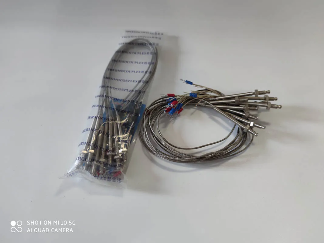 กระเป๋าเครื่อง Thermocouple Temperature Sensor อุณหภูมิ Controller E ประเภท M6 0-400องศาบรรจุเครื่อง