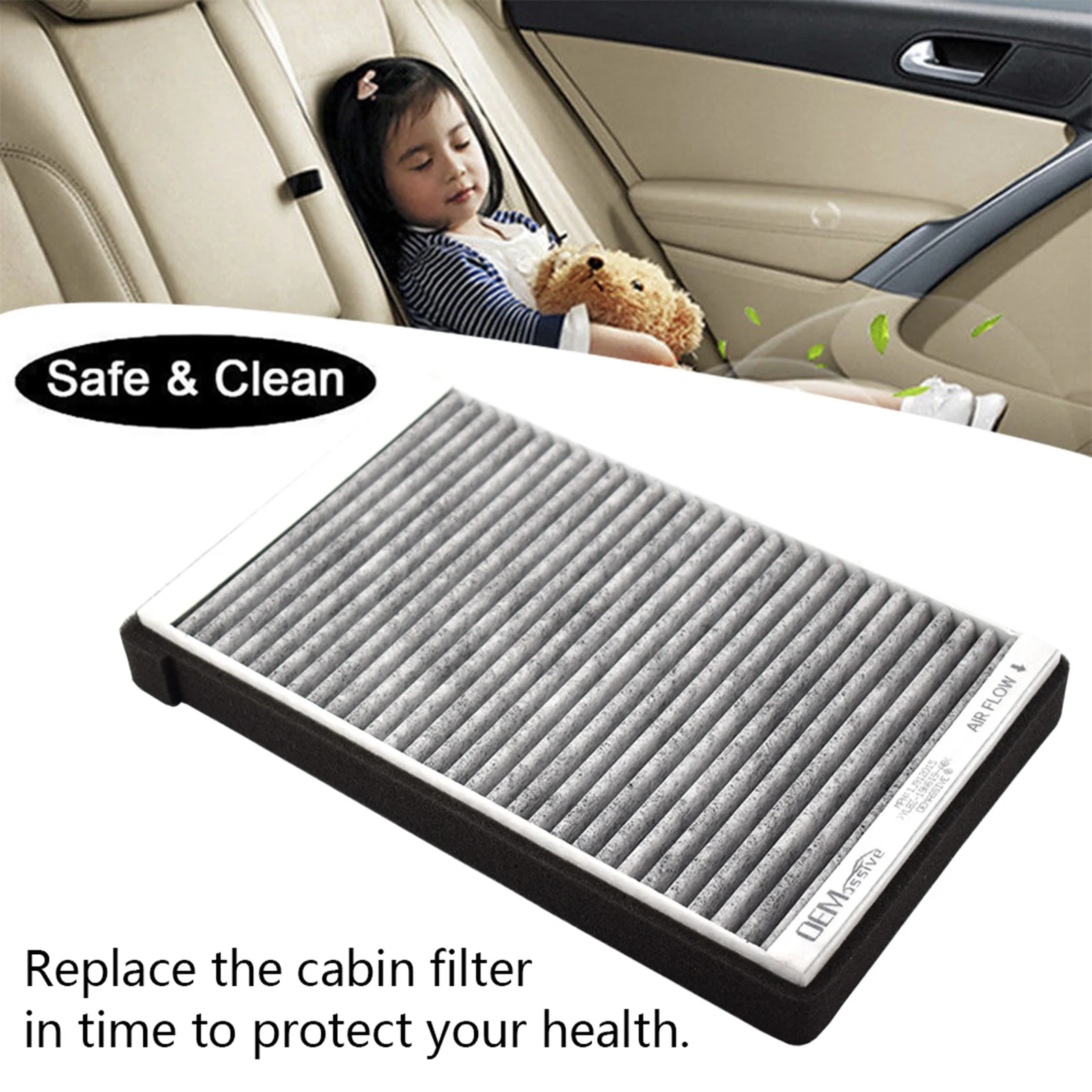 2X Pollen Cabin Air Filter For Ford Escape Maverick Mazda Tribute 2.0L 2.3L 3.0L 2001 2002 2003 2004 2005 2006 2007 YL8Z19N619AB