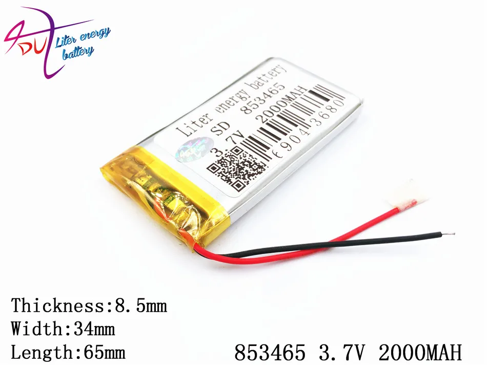 Batterie lithium-ion 3.7 polymère, 2000 V, 853465 mAh, pour tablette, pc,POWER BANK,pipo,cube, téléphone portable