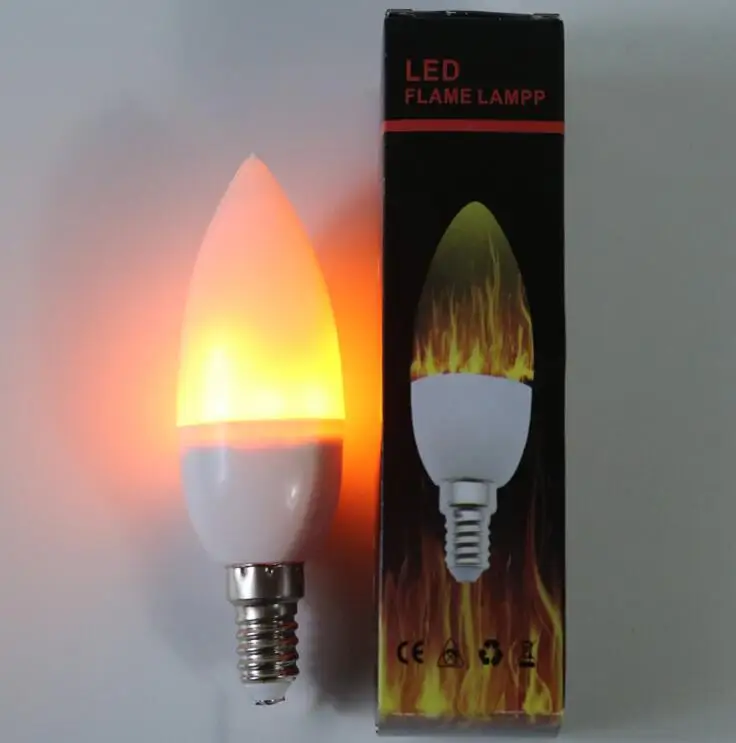 

E27 3W LED candle lamp E14 Flame Bulb 110V LED Flame Effect Fire Light Bulbs 220V 240V Flickering Emulation Decor LED Lamp