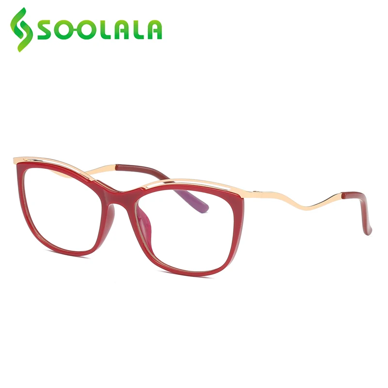 

SOOLALA New TR90 Blue Light Blocking Women Reading Glasses Ladies Woman Presbyopic Farsighted Reader Reading Glasses +0.5 0.75