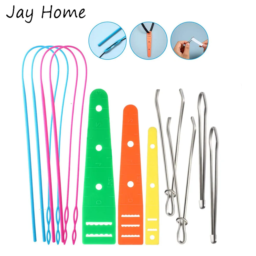 

5PCS Drawstring Threader Set Elastic Belt Wearing Rope Weaving Tool Wrap Rope Wearing DIY Garment Sewing Accessories