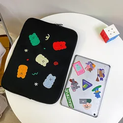 Korea Cute Embroidery Laptop Bag for Ipad Pro 11 12.9 Inch Protective Case 11/13/14 Inch Bag Notebook Computer Storage Pouch